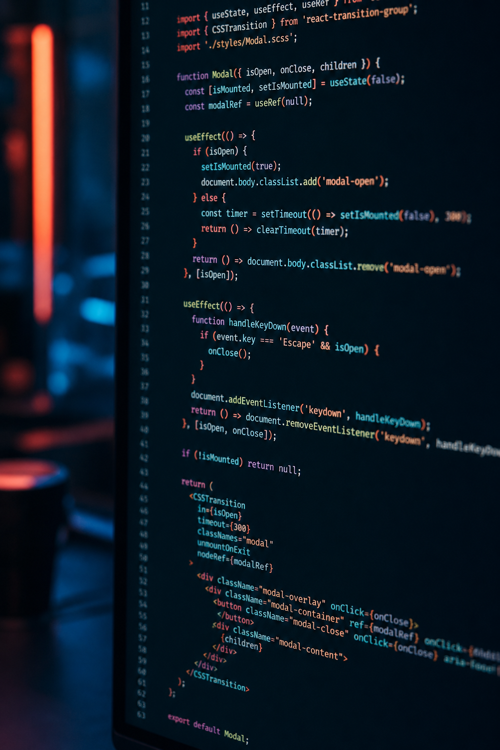 Lignes de code affichées sur un écran